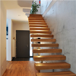 Contemporary Floating Staircase with aluminum Steel Cable Railing