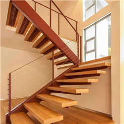 New design interior floating staircase with glass railing