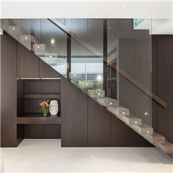 Home Floor Walnut Staircases Wooden Stair Steps Floating Wood Staircase