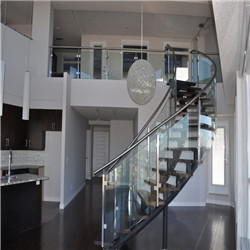 Top Quality Glass Railing/Glass Spiral Staircase Metal Steel Curved Glass Staircase Marble Staircase for Commercial