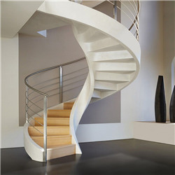 Home Use Modern Shape Curved Staircase Steel Design Curved Stairs for Residential