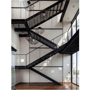 Industrial Minimalist Indoor Duplex Straight Staircase Stairs
