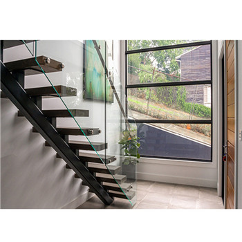 Residential Mono Beam Straight Staircase Central Steel Spindle Stairs