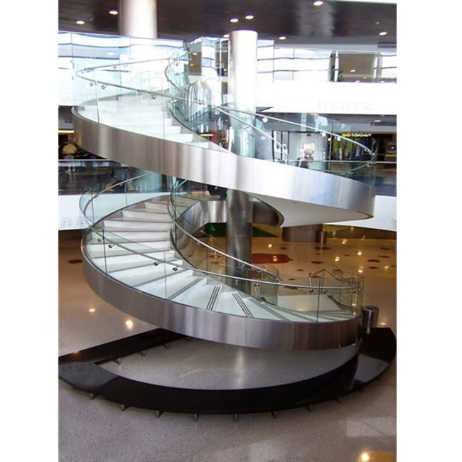 Low Cost Modern Style Marble Curved Stairs