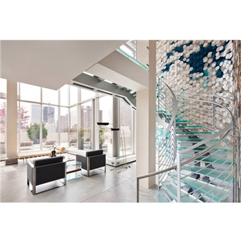 Luxury Modern Curved Spiral Staircase Indoor Staircase Glass Stairs