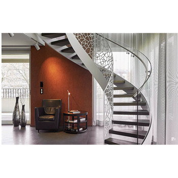 American Standard Commercial Building Customized Staircase Curved Wood Staircase