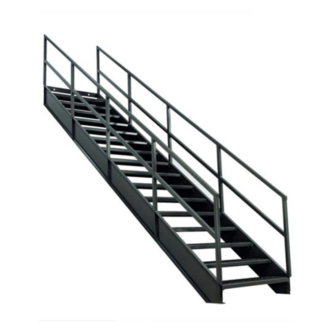 Double Beam/Stringer Stair Metal Railing Deck Floating Stairs