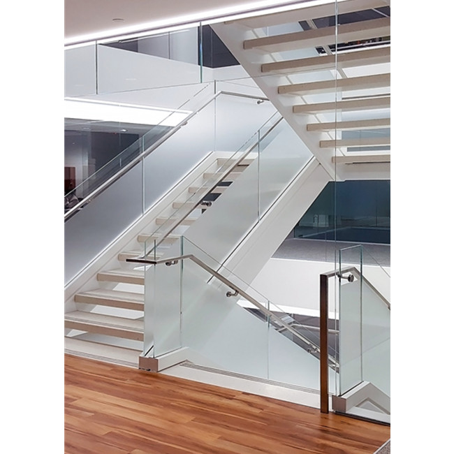 Commercial Building Indoor U Shape Carbon Steel Mono Stringer Stairs Design